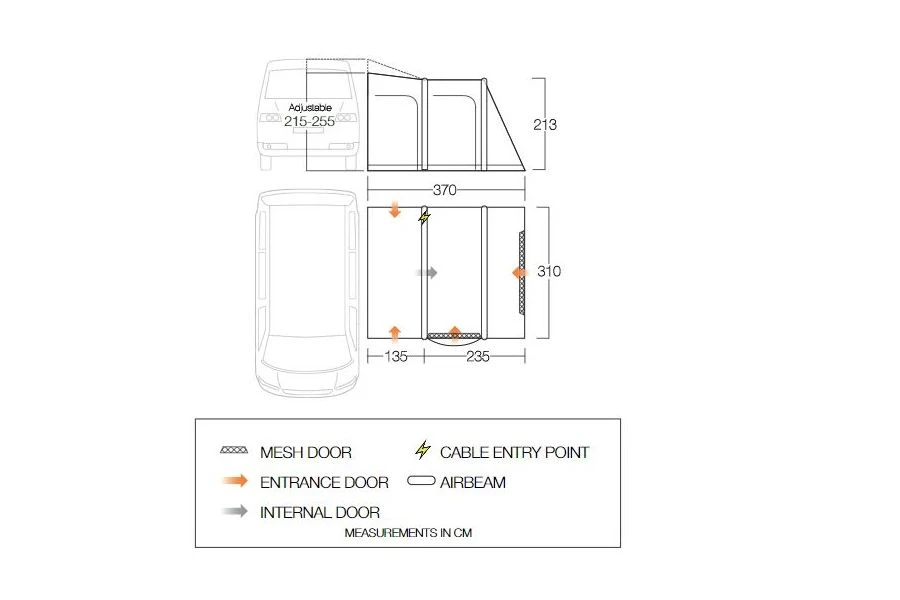 Vango Kela Pro Air Mid Drive Away Awning 4 Vango Kela Pro Air Mid Drive Away Awning - Image 2